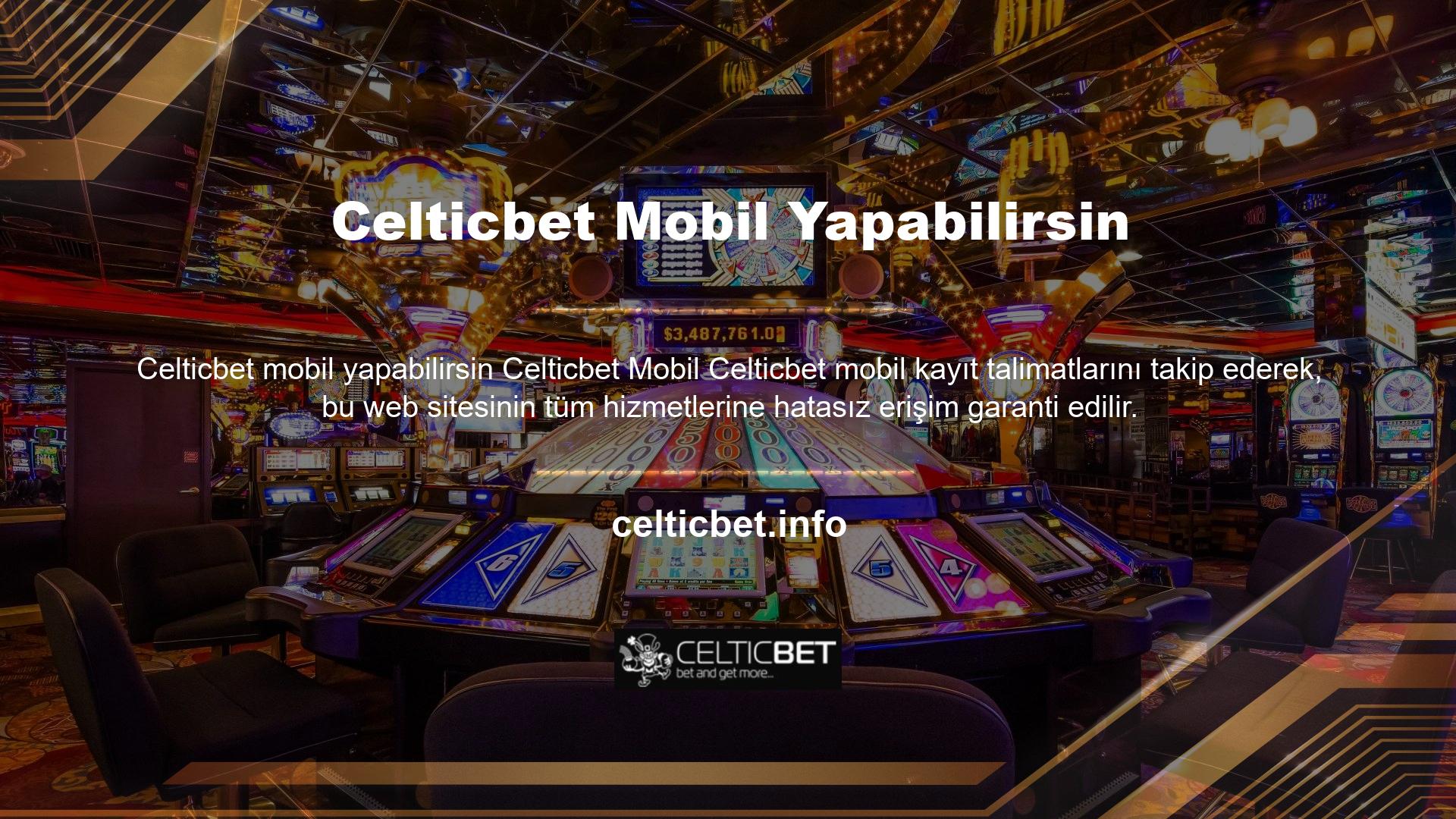 Celticbet web sitesinin spor bahisleri bölümünü cep telefonunuzdan kullanabilirsiniz